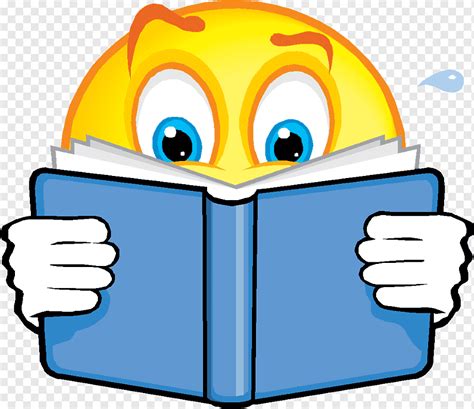 Emoji Lendo Ilustração De Livro Smiley Reading Emoticon Emoji Reading