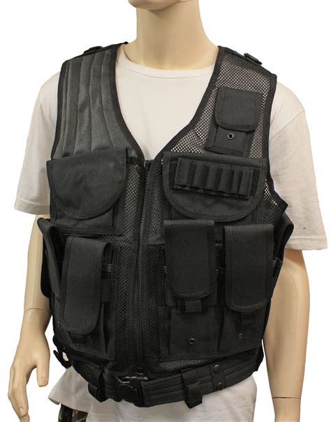 nitehawk black heavy duty airsoft swat police tactical combat assault vest ebay