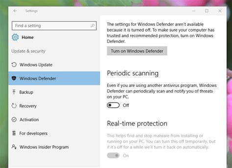 Windows 10 Build 14352 Lets You Use Windows Defender And Another Anti