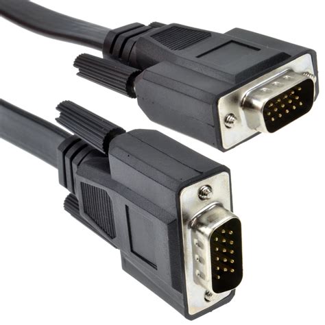 Kenable Flat 15 Pin Vga Cable For Pc Laptop To Monitor Or Tv Male T