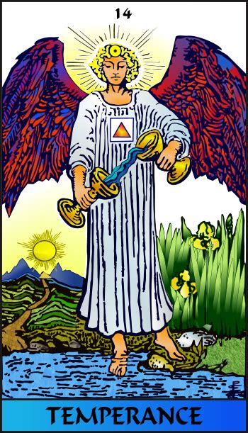 The art card, formerly known as temperance is the 14th card in the sequence. The 14th Card of the Tarot: Temperance
