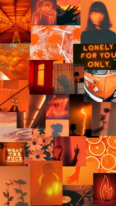 Orange Collage Wallpapers Wallpaper Cave