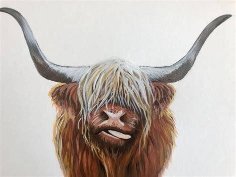 Highland Cow Art Print Henry Hand Signed Etsy