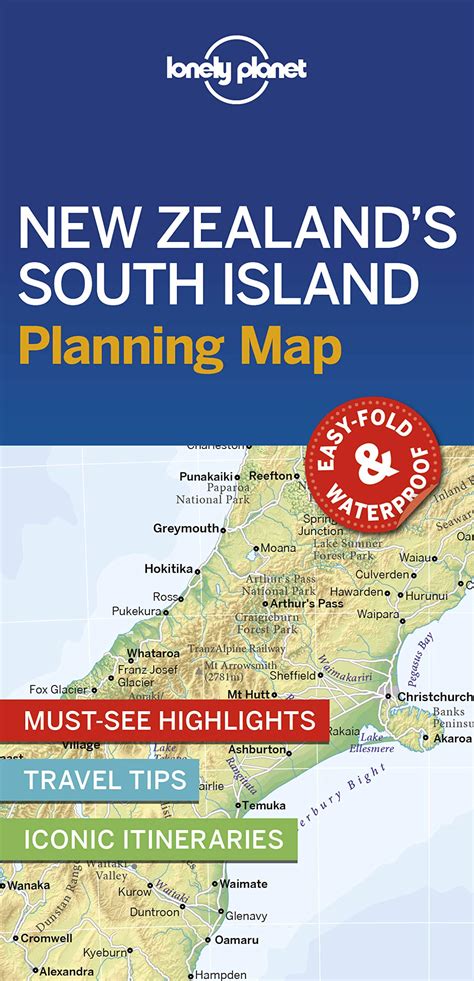 Wegenkaart Landkaart Planning Map New Zealands South Island