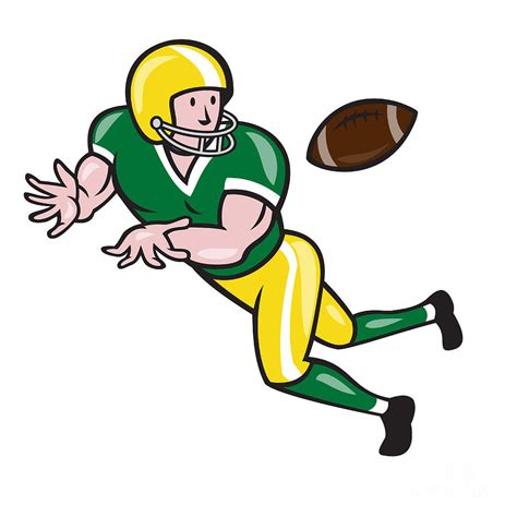 Cartoon Quarterback Throwing
