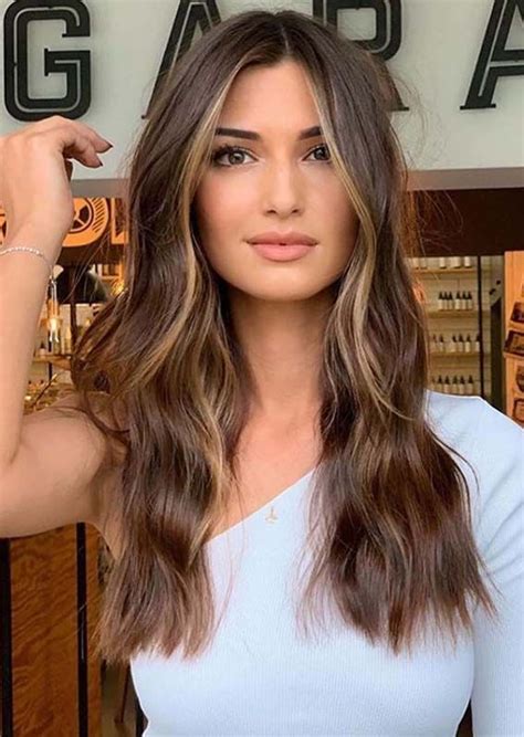Cutest Face Framing Long Balayage Hairstyles For Women In Highlights Brown Hair Balayage