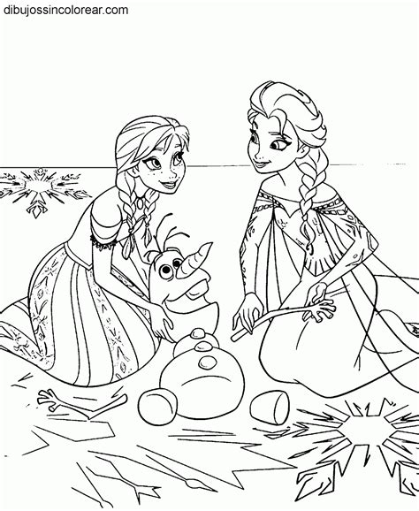 Dibujos Sin Colorear Dibujos De Personajes De Frozen Princesas Disney