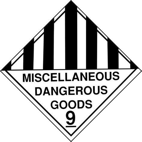 Class 9 Miscellaneous Goods Labels Silverback