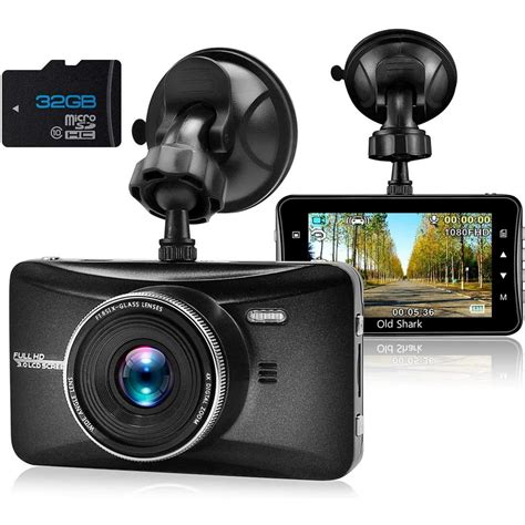 Dash Cam 1080p Full Hd 3 Inch Dashboard Camera Car Recorder With 32gb Card 170°wide Angle