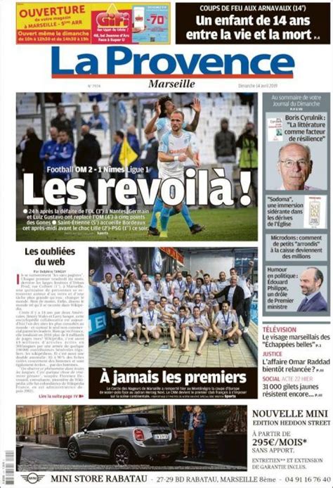 La Provence (14 Avril 2019) télécharger #journaux #français #pdf  14