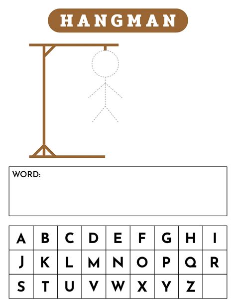 5 Best Images Of Printable Hangman Words For Seniors Printable Ruler
