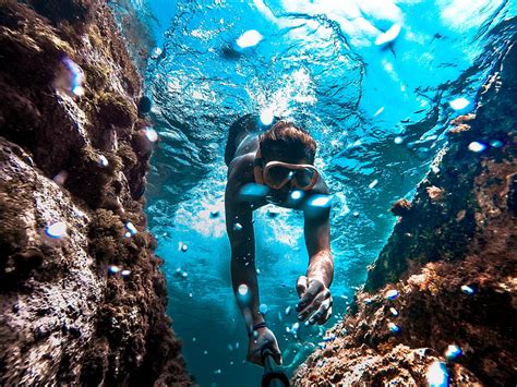 Hd Wallpaper Cave Diver Diving Ocean Scuba Sea Underwater