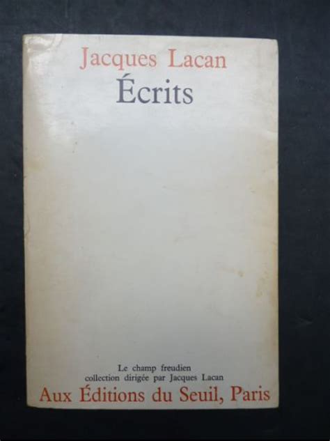 Lacan Ecrits Autographe Edition Originale Edition