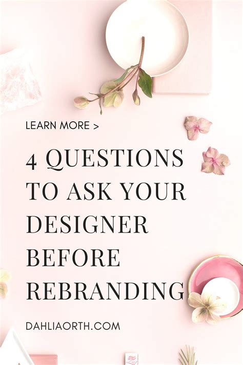 A Pink Background With The Words 4 Questions To Ask Your Designer