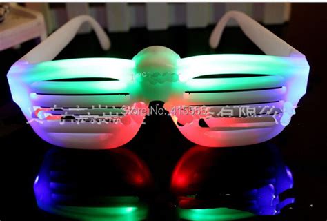 Popular Shutters Shape Led Flash Glasses Four Color For Dances Party Supplies Decoration Glow