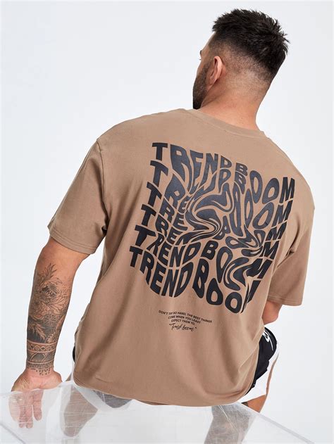 Men Letter Graphic Drop Shoulder T Shirt Shirt Design Inspiration