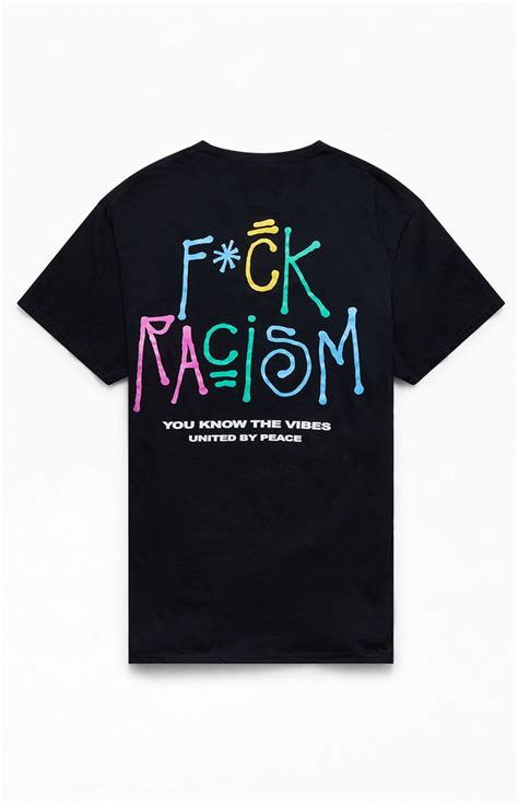 Pacsun Fck Racism T Shirt In Black For Men Lyst
