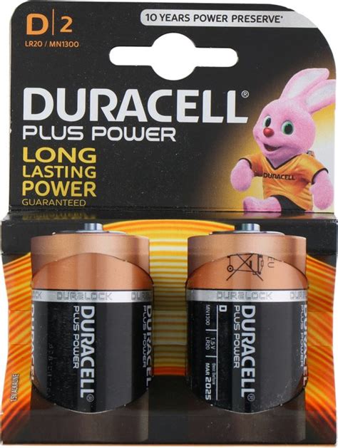 Duracell Plus Power Batterijen D Lr20 Mn 1300 Alkaline Duralock
