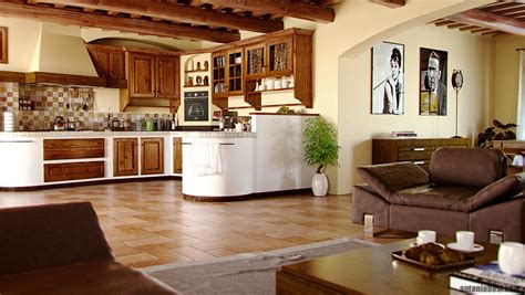 Premier residential floor plan rendering cost: Tuscan Country Kitchen Interior Render in Maya and Mental ...