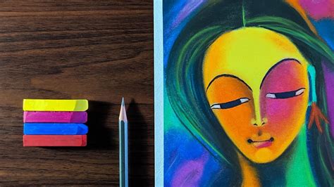 Easy Soft Pastel Drawing For Beginners Step By Step Abstract Face