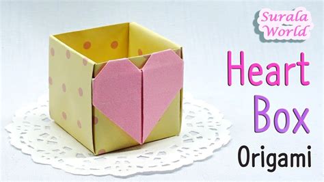Origami Heart Box T Box How To Make A Paper Box Youtube