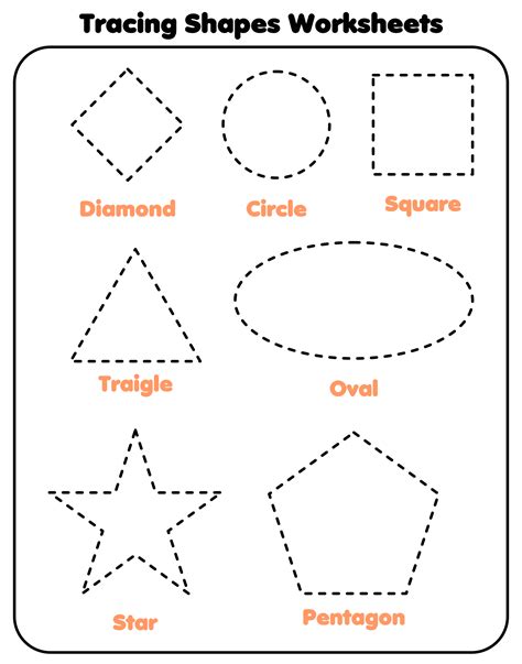 Trace Shapes Free Printable
