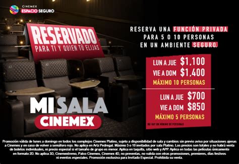 Cinemex rentará sus salas de cine completas por pesos
