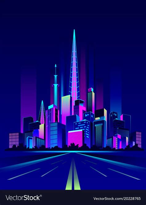Vector Illustration Of A Concept Road Leaving In The Distance To The