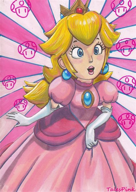 Speed Drawing Nintendo Mario Princess Peach By Talesofpinkanime