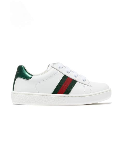 Gucci Kids New Ace Lace Up Sneakers Farfetch