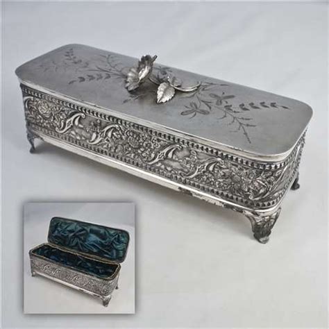 James W Tufts Silverplate Glove Box At The Sterling Shop