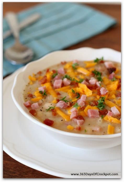 Maybe you would like to learn more about one of these? Slow Cooker White Bean Soup with Ham, Bacon and Cheddar ...
