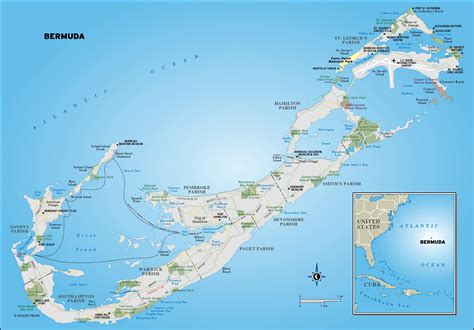 Large Detailed Road And Political Map Of Bermuda Bermuda Large