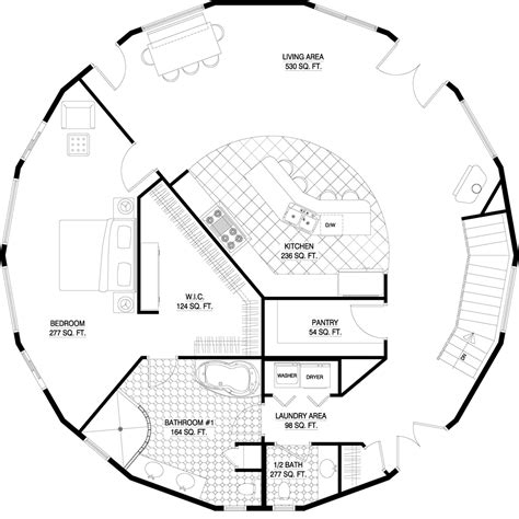 The Floor Plan For A Round House