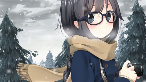 Gratis 300 Gratis Wallpaper Anime Girl Glasses Terbaru Background Id