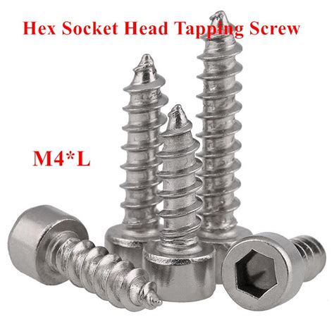 50pcs M4 Hex Socket Cap Head Self Tapping Screw Model Screws M41012