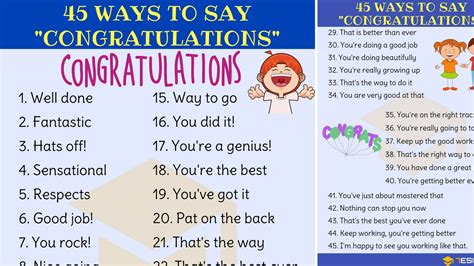80 Ways To Say Congratulations In English Congratulations Synonyms