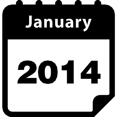 January 2014 Calendar Symbol For Interface Vector Svg Icon Svg Repo