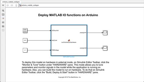 Deploy Arduino Functions To Arduino Hardware Using Matlab Function