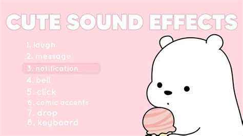 Cute Aesthetic Sound Effects Pack For Edits No Copyright 💗 Youtube