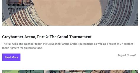 Greybanner Arena Part The Grand Tournament Rpg Item Rpggeek