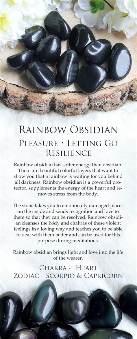 Rainbow Obsidian Crystal Tumbled Stone Polished Stone