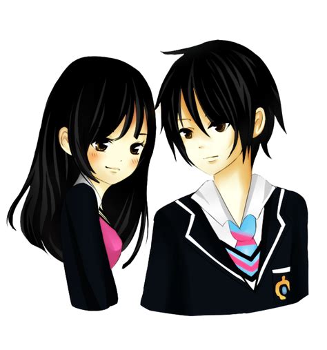 Download Anime Love Couple Png Pic For Designing Projects