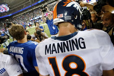 Eli Manning New York Giants And Peyton Manning Denver Broncos Denver