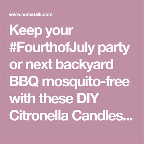 Make Your Own Even Better Citronella Candles