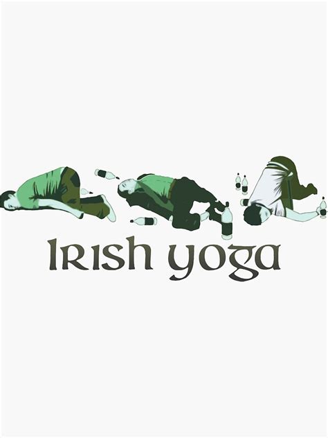 Irish Yoga Sticker For Sale By Caoyan Redbubble