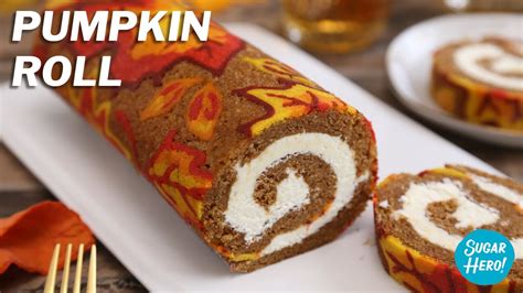 Pumpkin Roll With A Gorgeous Fall Design Youtube