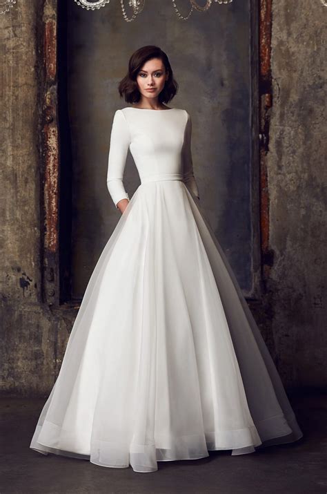 Modest Ball Gown Wedding Dress Style 2308 Mikaella Bridal