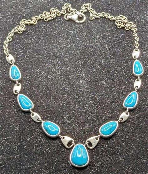 Silver Turquoise Necklace Isabell Auction