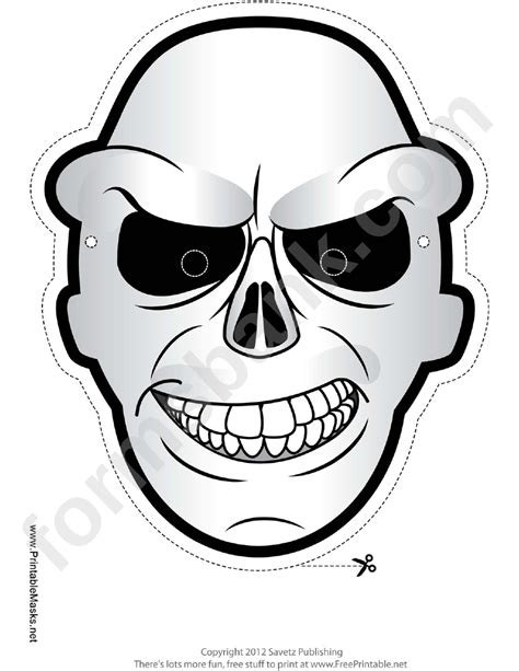 Skull Mask Template Printable Pdf Download